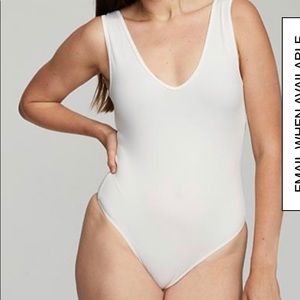 Marsté white sleeveless tank bodysuit